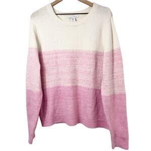 CUPCAKES AND CASHMERE COLOR BLOCK SOFT KNIT WOMEN SOFT SWEATER SIZE XL